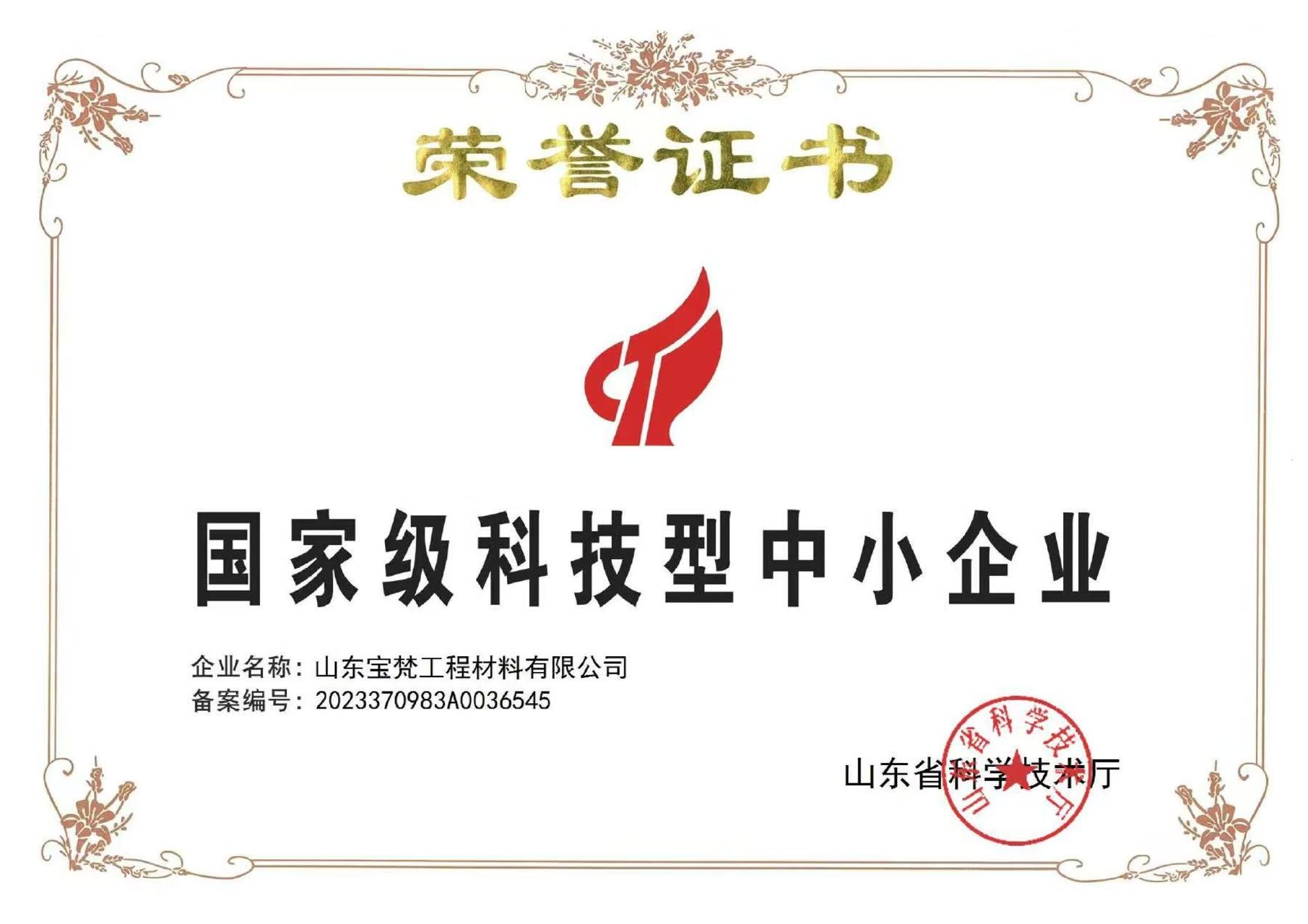 國家級科技型中小企業(yè)